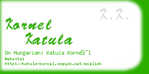 kornel katula business card